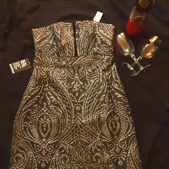 Express Dresses & Skirts - Express Strapless Cocktail Dress